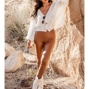 Faux leather leggings